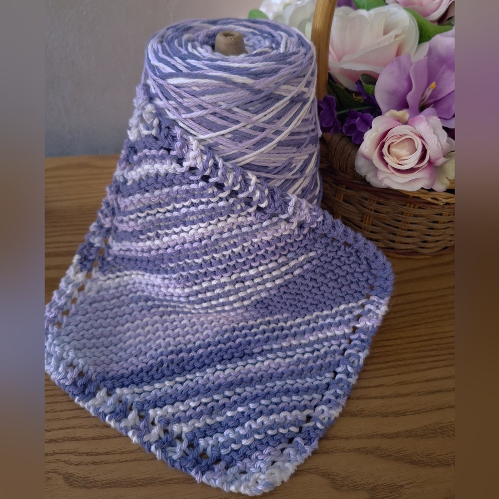 Set Of 4 Knitted Dishcloths Washcloths